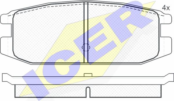 Icer 180650 - Тормозные колодки, дисковые, комплект autosila-amz.com