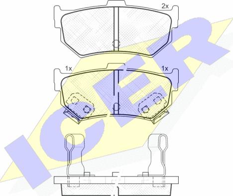 Icer 180600 - Тормозные колодки, дисковые, комплект autosila-amz.com