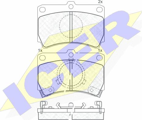 Icer 180611 - Колодки торм.дисковые autosila-amz.com