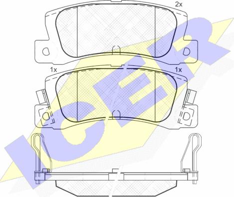 Icer 180612-071 - Тормозные колодки, дисковые, комплект autosila-amz.com