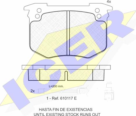 Icer 180634 - Тормозные колодки, дисковые, комплект autosila-amz.com