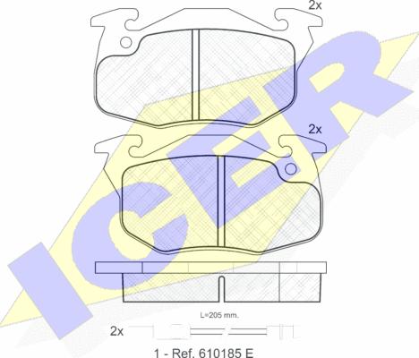 Icer 180633 - Тормозные колодки, дисковые, комплект autosila-amz.com