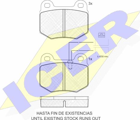 Icer 180628 - Тормозные колодки, дисковые, комплект autosila-amz.com