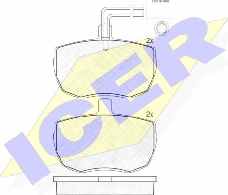 Icer 180671 - Колодки торм.дисковые autosila-amz.com