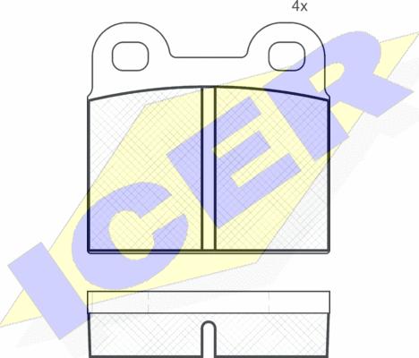 Icer 180059 - Тормозные колодки, дисковые, комплект autosila-amz.com