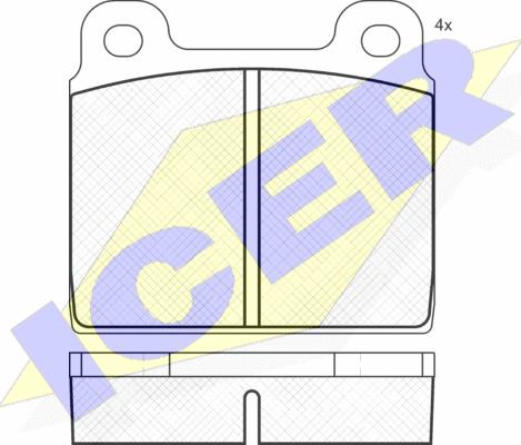 Icer 180011 - Тормозные колодки, дисковые, комплект autosila-amz.com