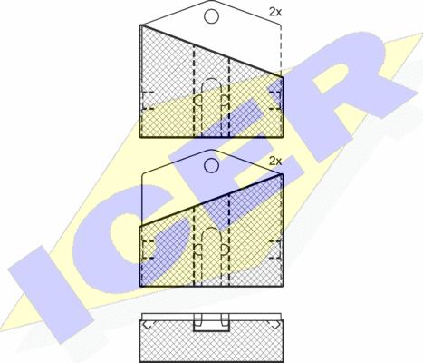 Icer 180018 - Комплект тормозных колодок, стояночный тормоз autosila-amz.com