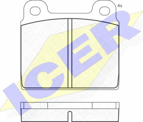 Icer 180020 - Тормозные колодки, дисковые, комплект autosila-amz.com