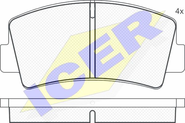 Icer 180106 - Тормозные колодки, дисковые, комплект autosila-amz.com