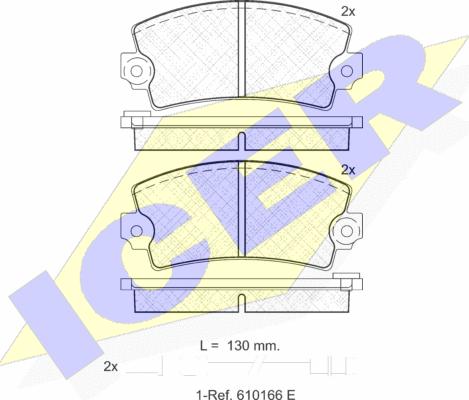 Icer 180101-066 - Тормозные колодки, дисковые, комплект autosila-amz.com