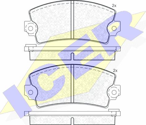 Icer 180101 - Тормозные колодки, дисковые, комплект autosila-amz.com