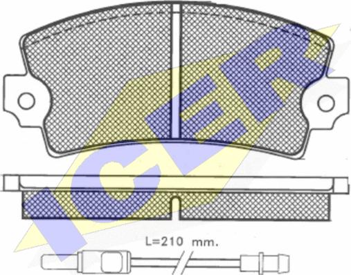 Icer 180116 - Тормозные колодки, дисковые, комплект autosila-amz.com