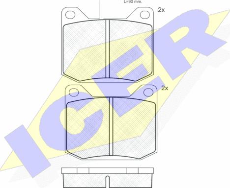 Icer 180120 - Тормозные колодки, дисковые, комплект autosila-amz.com