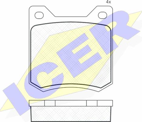 Icer 180122 - Тормозные колодки, дисковые, комплект autosila-amz.com