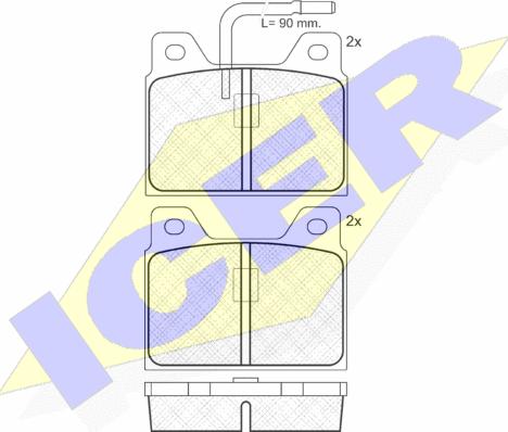 Icer 180127 - Колодки торм.дисковые autosila-amz.com