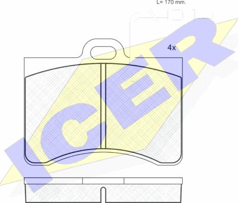 Icer 180175 - Тормозные колодки, дисковые, комплект autosila-amz.com