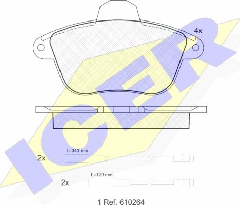 Icer 180857 - Тормозные колодки, дисковые, комплект autosila-amz.com