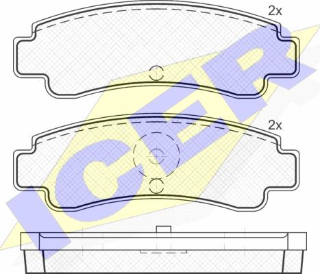 Icer 180805 - Тормозные колодки, дисковые, комплект autosila-amz.com