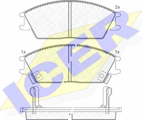 Icer 180887 - Тормозные колодки, дисковые, комплект autosila-amz.com