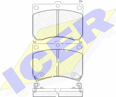 Icer 180879 - Тормозные колодки, дисковые, комплект autosila-amz.com