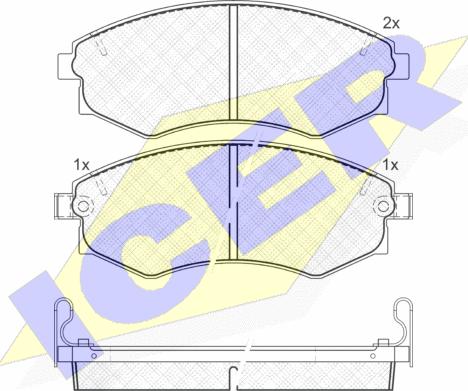 Icer 180877 - Тормозные колодки, дисковые, комплект autosila-amz.com