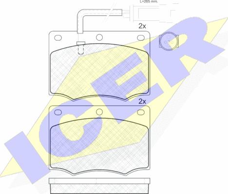 Icer 180395 - Тормозные колодки, дисковые, комплект autosila-amz.com