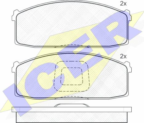 Icer 180396 - Тормозные колодки, дисковые, комплект autosila-amz.com