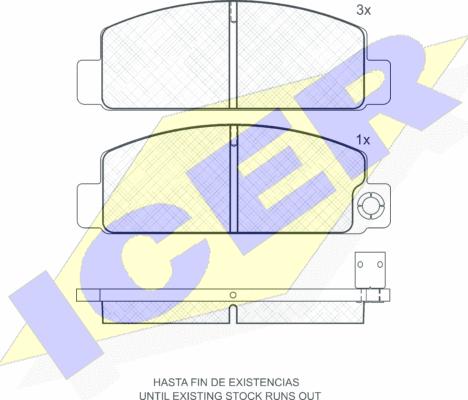 Icer 180369 - Тормозные колодки, дисковые, комплект autosila-amz.com