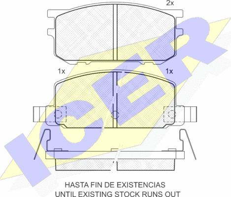 Icer 180308 - Тормозные колодки, дисковые, комплект autosila-amz.com