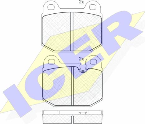 Icer 180307 - Тормозные колодки, дисковые, комплект autosila-amz.com