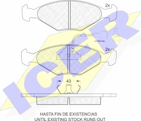 Icer 180332 - Тормозные колодки, дисковые, комплект autosila-amz.com