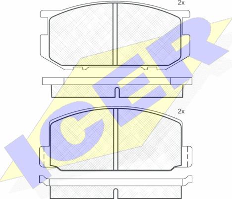 Icer 180295 - Тормозные колодки, дисковые, комплект autosila-amz.com