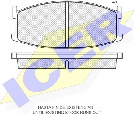Icer 180296 - Тормозные колодки, дисковые, комплект autosila-amz.com