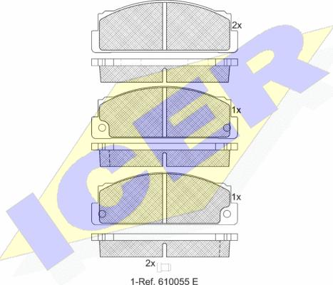 Icer 180240 - Тормозные колодки, дисковые, комплект autosila-amz.com