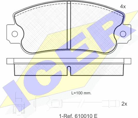 Icer 180251 - Тормозные колодки, дисковые, комплект autosila-amz.com