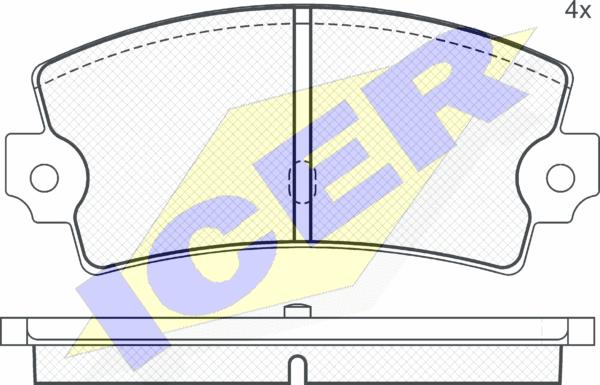 Icer 180218 - Тормозные колодки, дисковые, комплект autosila-amz.com