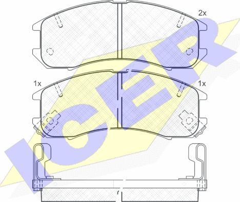 Icer 180795 - Тормозные колодки, дисковые, комплект autosila-amz.com