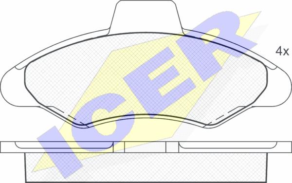 Icer 180790 - Тормозные колодки, дисковые, комплект autosila-amz.com