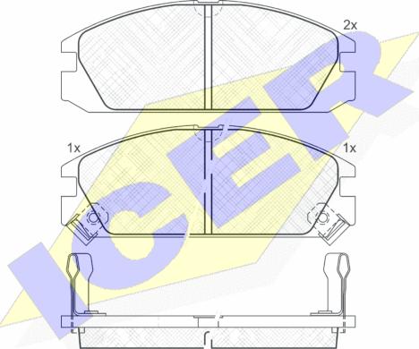 Icer 180750 - Тормозные колодки, дисковые, комплект autosila-amz.com