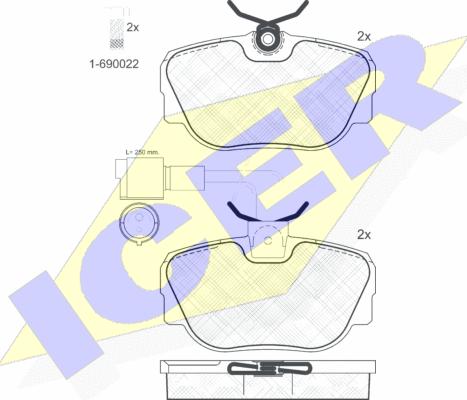 Icer 180766-006 - Тормозные колодки, дисковые, комплект autosila-amz.com