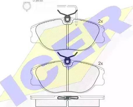 Icer 180760 - Тормозные колодки, дисковые, комплект autosila-amz.com