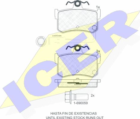 Icer 180703-701 - Тормозные колодки, дисковые, комплект autosila-amz.com