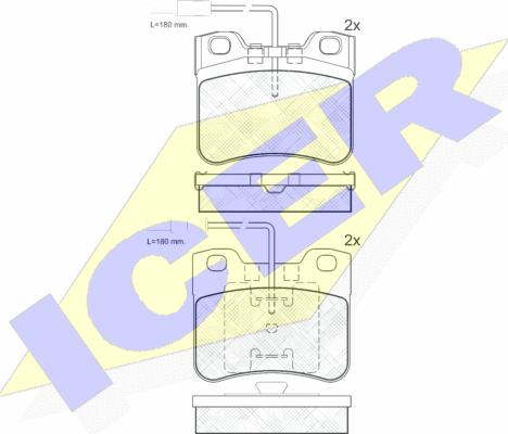 Icer 180788-203 - Тормозные колодки, дисковые, комплект autosila-amz.com