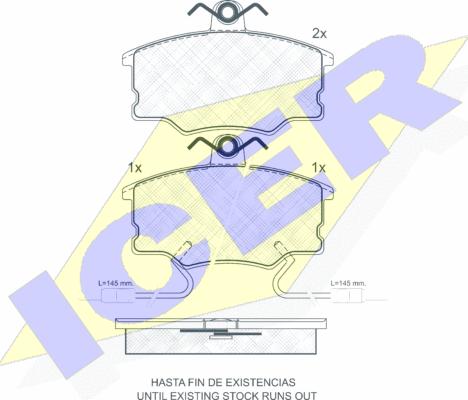 Icer 180726 - Тормозные колодки, дисковые, комплект autosila-amz.com