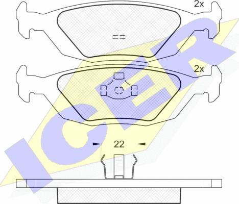 Icer 180778 - Тормозные колодки, дисковые, комплект autosila-amz.com