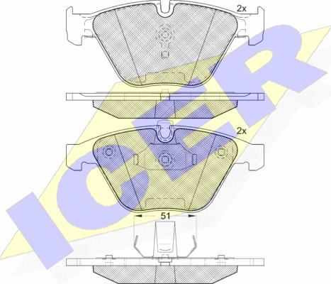 Icer 181940-203 - Тормозные колодки, дисковые, комплект autosila-amz.com