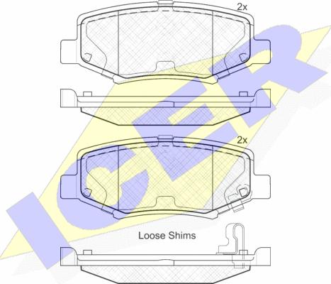 Icer 181909 - Тормозные колодки, дисковые, комплект autosila-amz.com