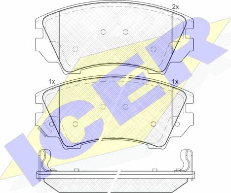 Icer 181913 - Тормозные колодки, дисковые, комплект autosila-amz.com