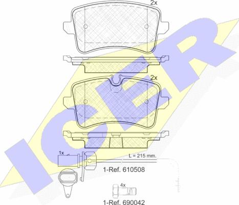 Icer 181986-203 - Тормозные колодки, дисковые, комплект autosila-amz.com