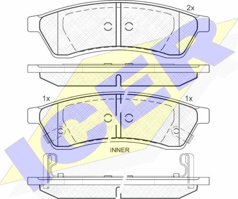 Icer 181930 - Тормозные колодки, дисковые, комплект autosila-amz.com